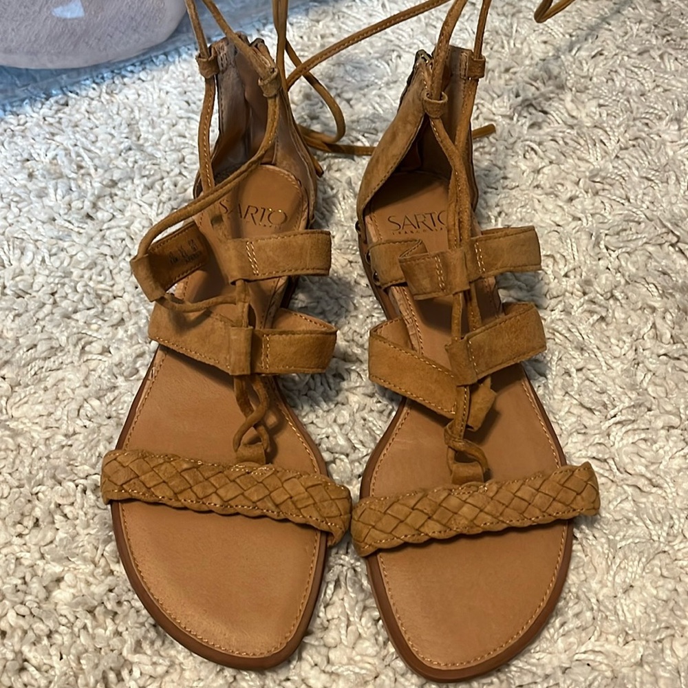 Franco Sarto Gladiator Ankle Wrap Sandal